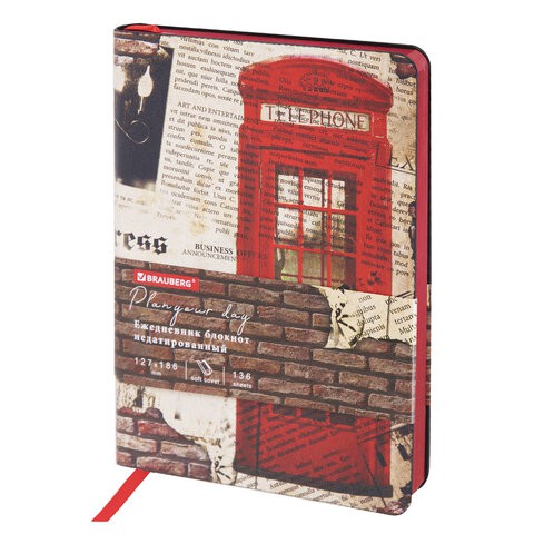 Ежедневник недатированный B6 Brauberg Vista Good old England 136 листов 112107 цена за 2 шт , 